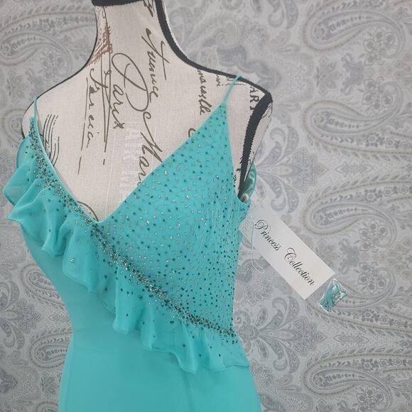 Princess Collection Aquamarine Beaded fairy grunge formal dress Size 6 Party - Picture 6 of 15